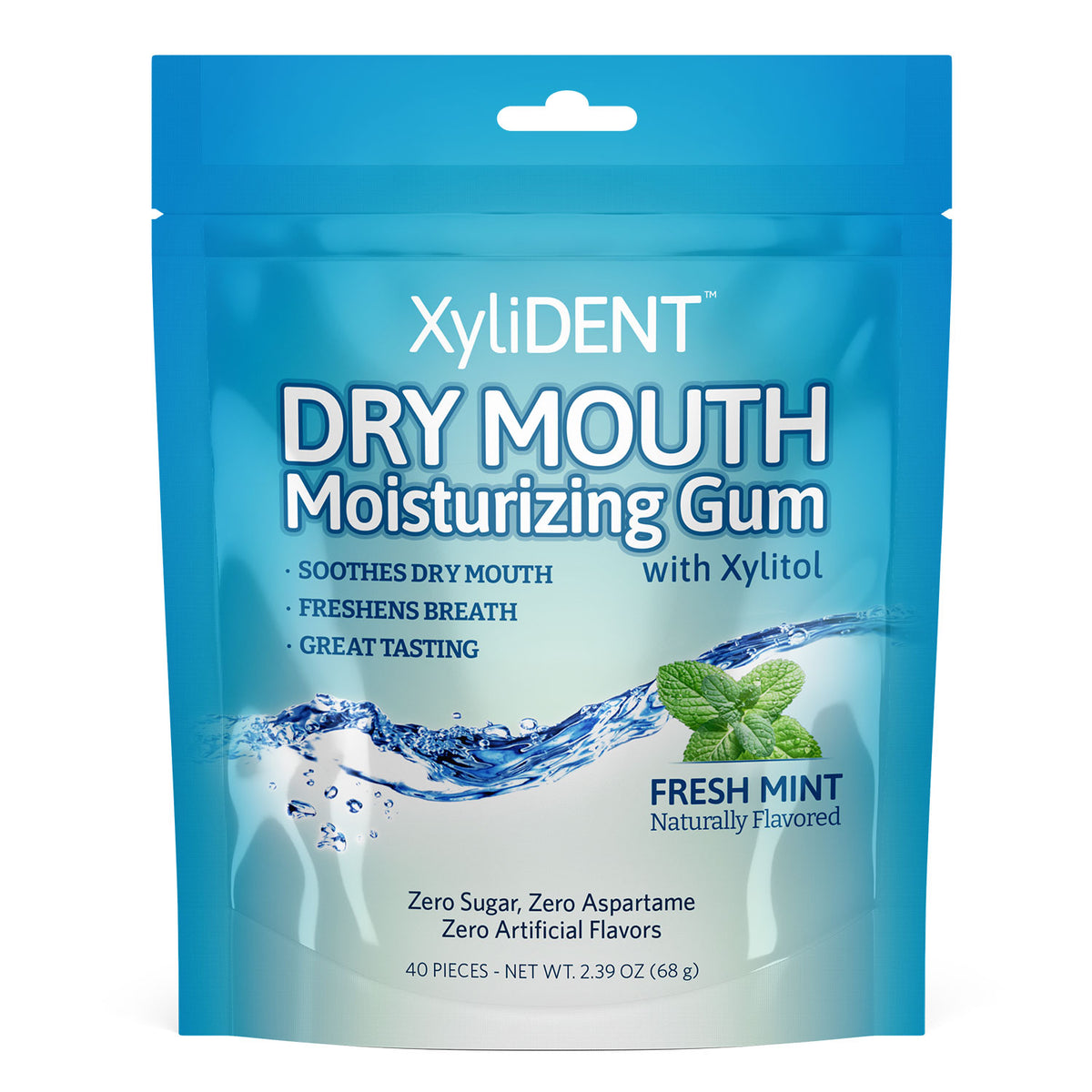 Dry Mouth Gum with Xylitol, Stevia, Monk Fruit XyliDENT